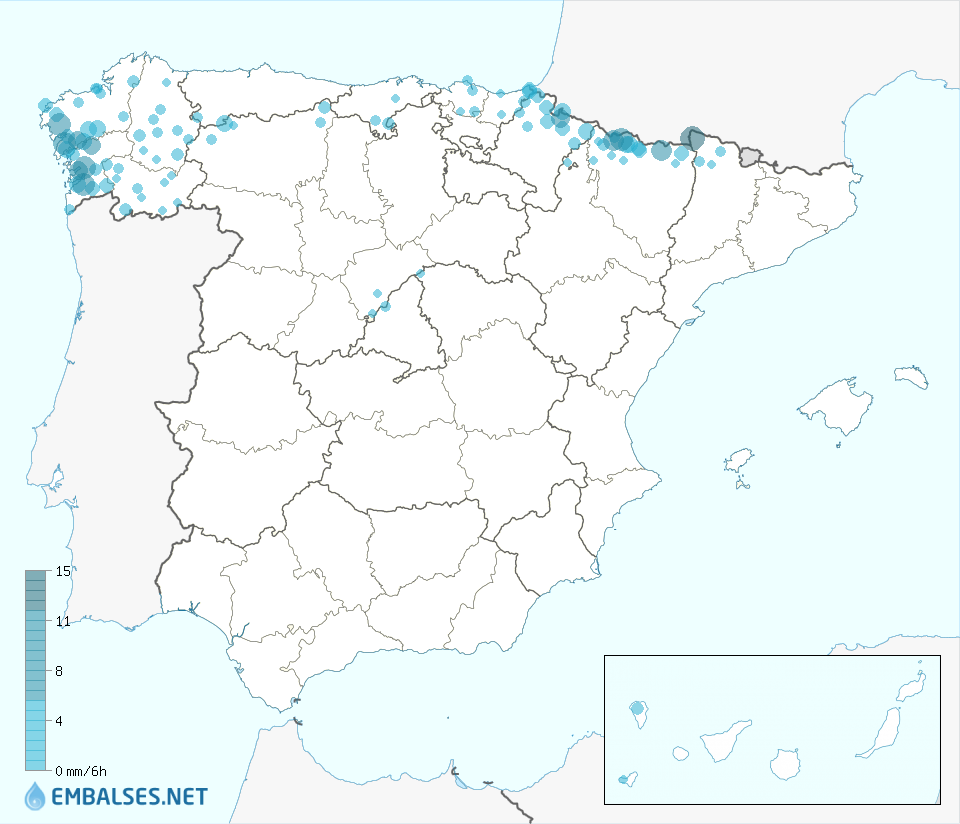 Mapa precipitaciones 6h